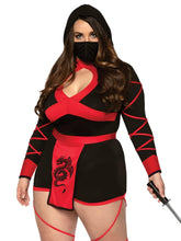 color_Black/Red | Leg Avenue Plus Dragon Ninja Costume